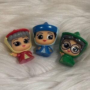 Disney Doorables Sleeping Beauty Fairies Figure Set, Flaua, Fauna, Merryweather